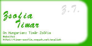 zsofia timar business card
